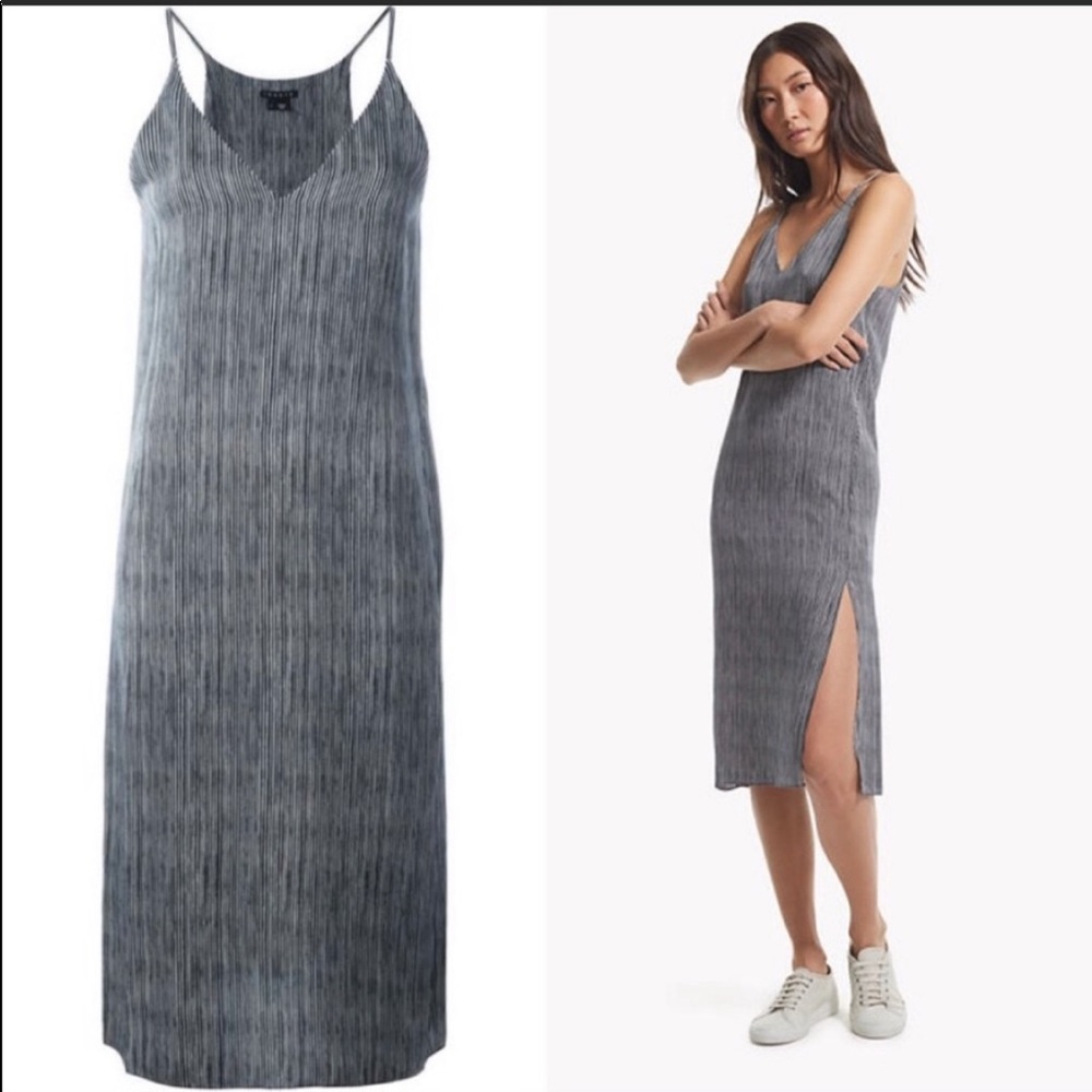 Theory NWT Grey Kyun Ikat Midi Dress - 2